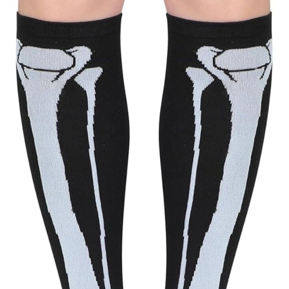 Striped Knee High Socks for Women Athletic Running Long Tube Socks Casual Knee H